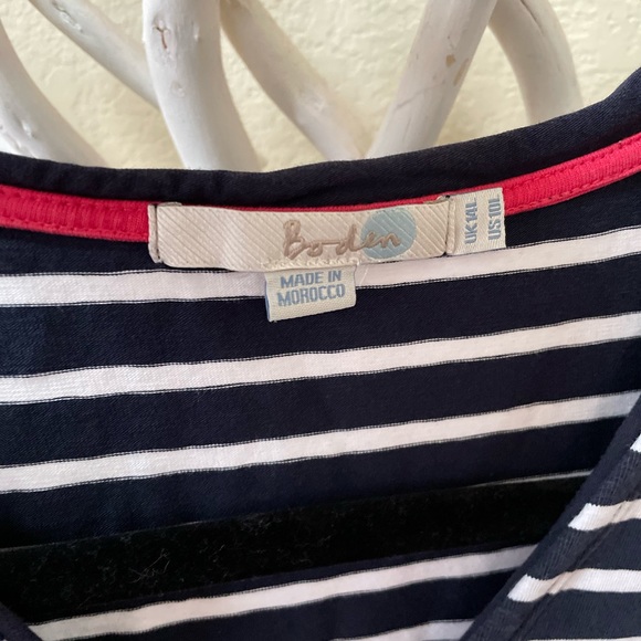 Boden navy blue and white striped dress - Picture 3 of 6